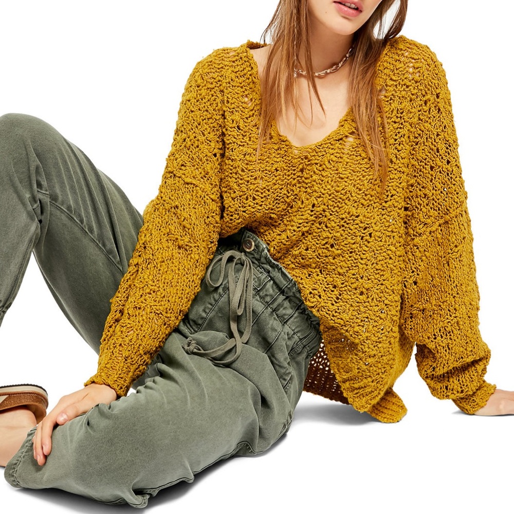 Free People Sunday Shore Pullover Sweater - Picture 1 of 5